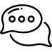 Outline speech bubbles illustration for background